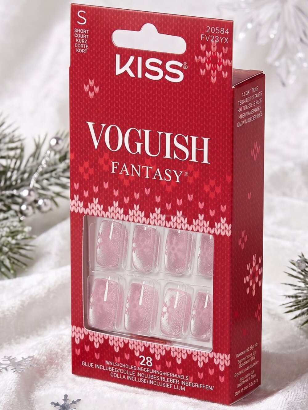 KISS Special Design Holiday Short Length Nails - Frosty Delights